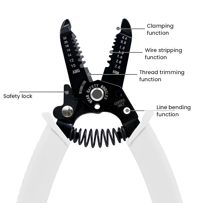 7 Inch Multifunctional Wire Stripper Decrustation Pliers Electrician Cable Stripper Cutter Wire Repair Manual Tool Pliers