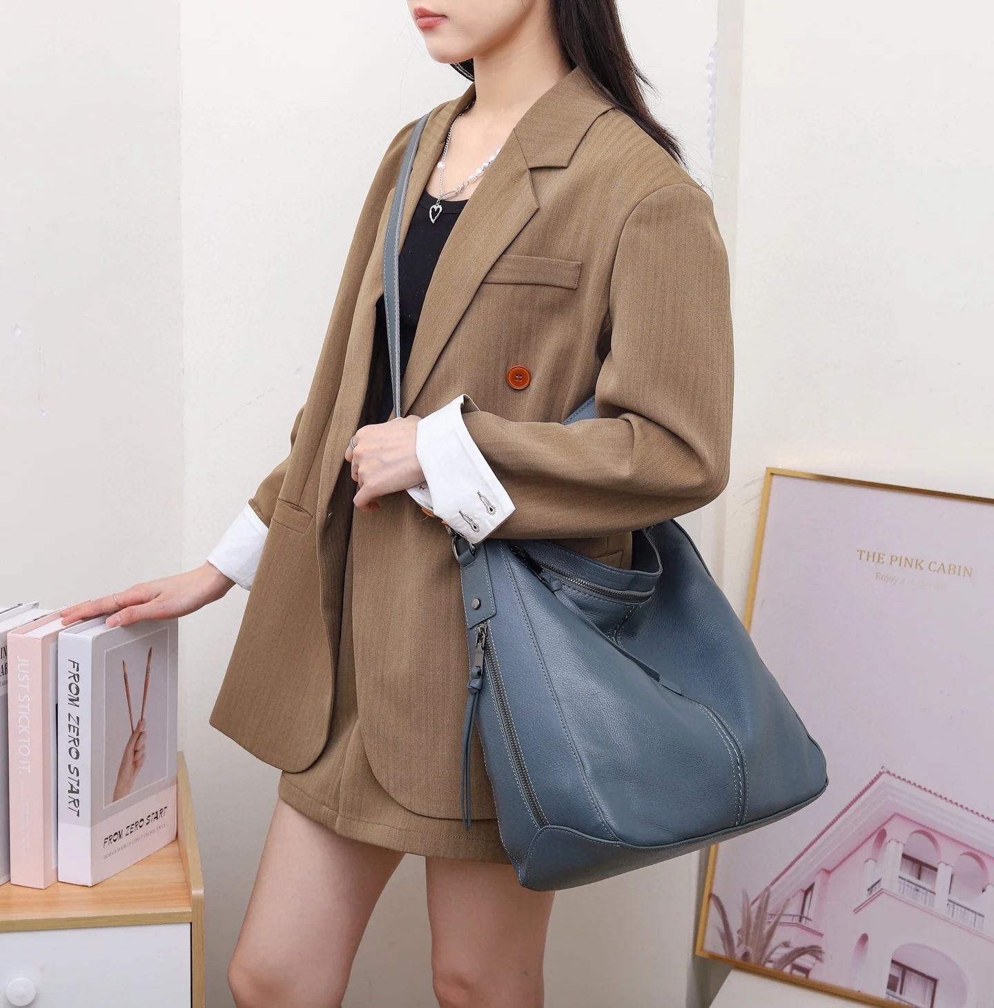 Genuine Grade Cow Leather Women's Shoulder Crossbody Large Bag Luxury Designer Brand Ladies Fashion Handbag for Woman Tote New