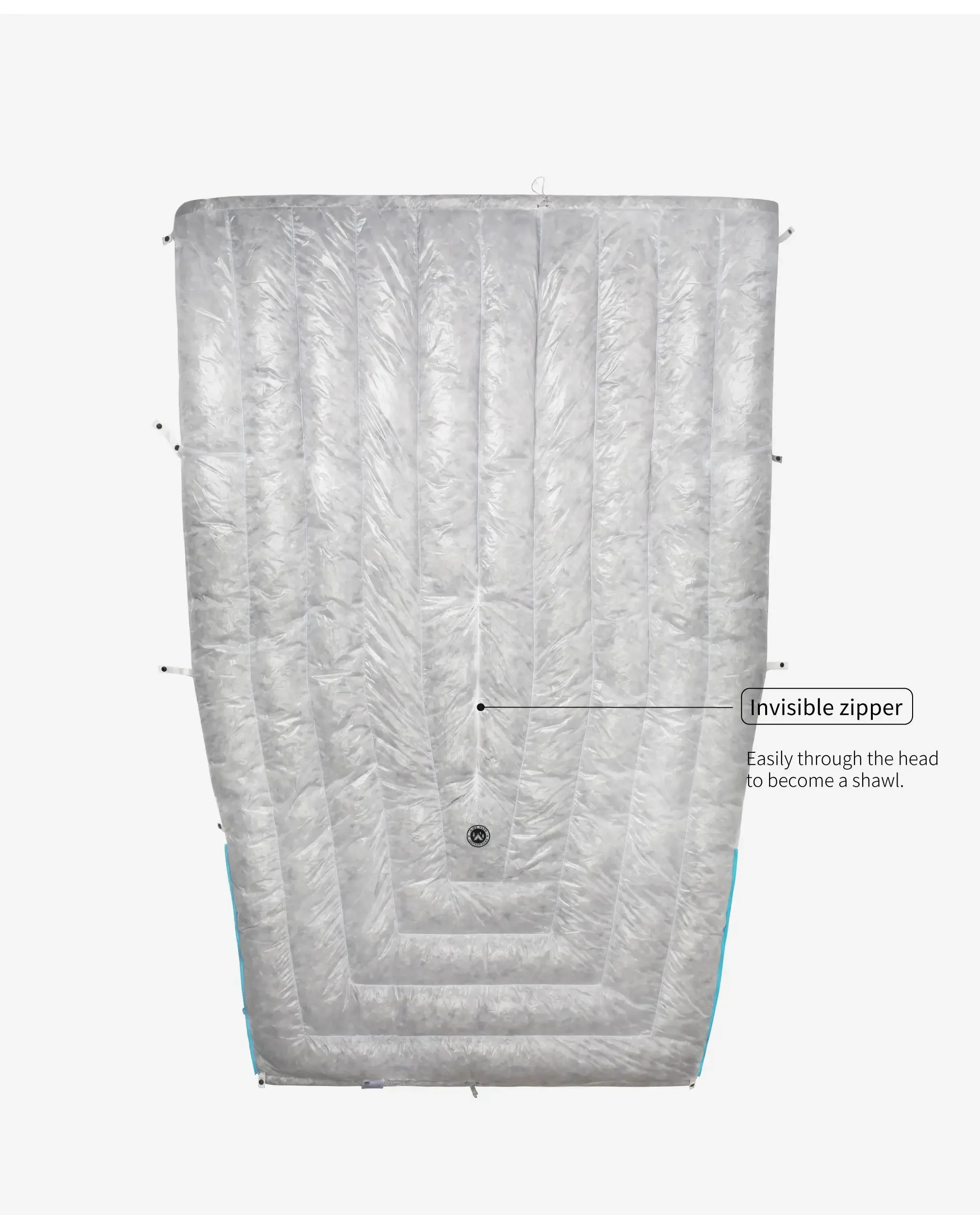 AEGISMAX Wind Hard Tiny Wearable 800FP Gänsedaunenschlafsack Ultraleichte Camping-Steppdecke-Hängematte – Detail 6