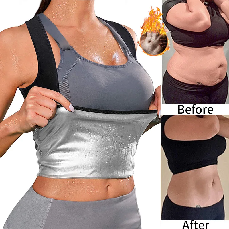 

Women Sauna Suit Vest Waist Trainer Slimming Body Shapers Sports Sweat Shapewear Corset Gym Underwear Tank Top Gym Clothing