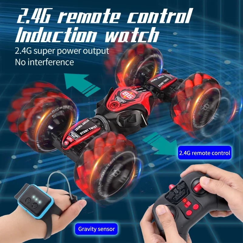 HOT1:12 4WD RC coche Radio gesto inducción música luz acrobacias Control remoto coche todoterreno Control niños juguetes para niños regalos
