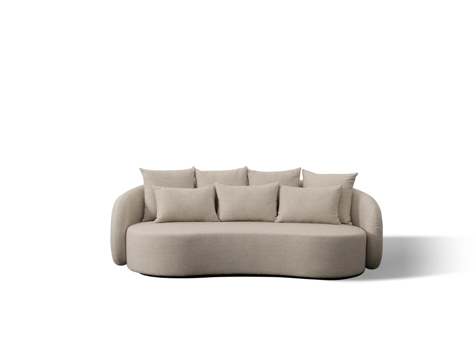 & Modern Aluminum Alloy Arc Modular Sectional Garden Sofa Set with High-Density Foam Cushions