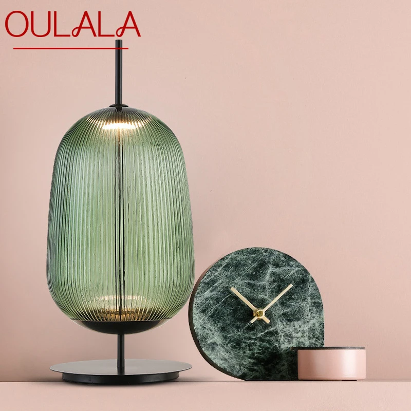 

OULALA Contemporary GlassTable Lamp Nordic Fashionable Living Room Bedroom Personality Creative LED Decoration Desk Light