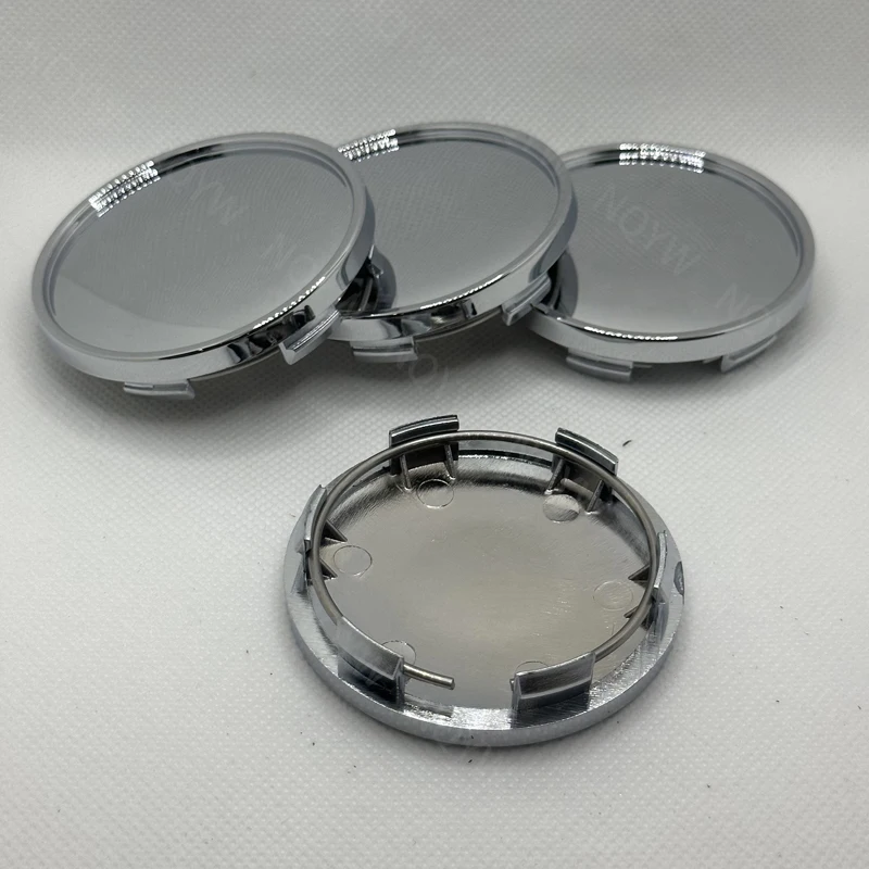 4Pcs/Set 62mm Car Hub Center Cap Car Rim Hubcap Cover ABS Black Silver Hubcap Dust-proof Covers Auto Modification Accessories