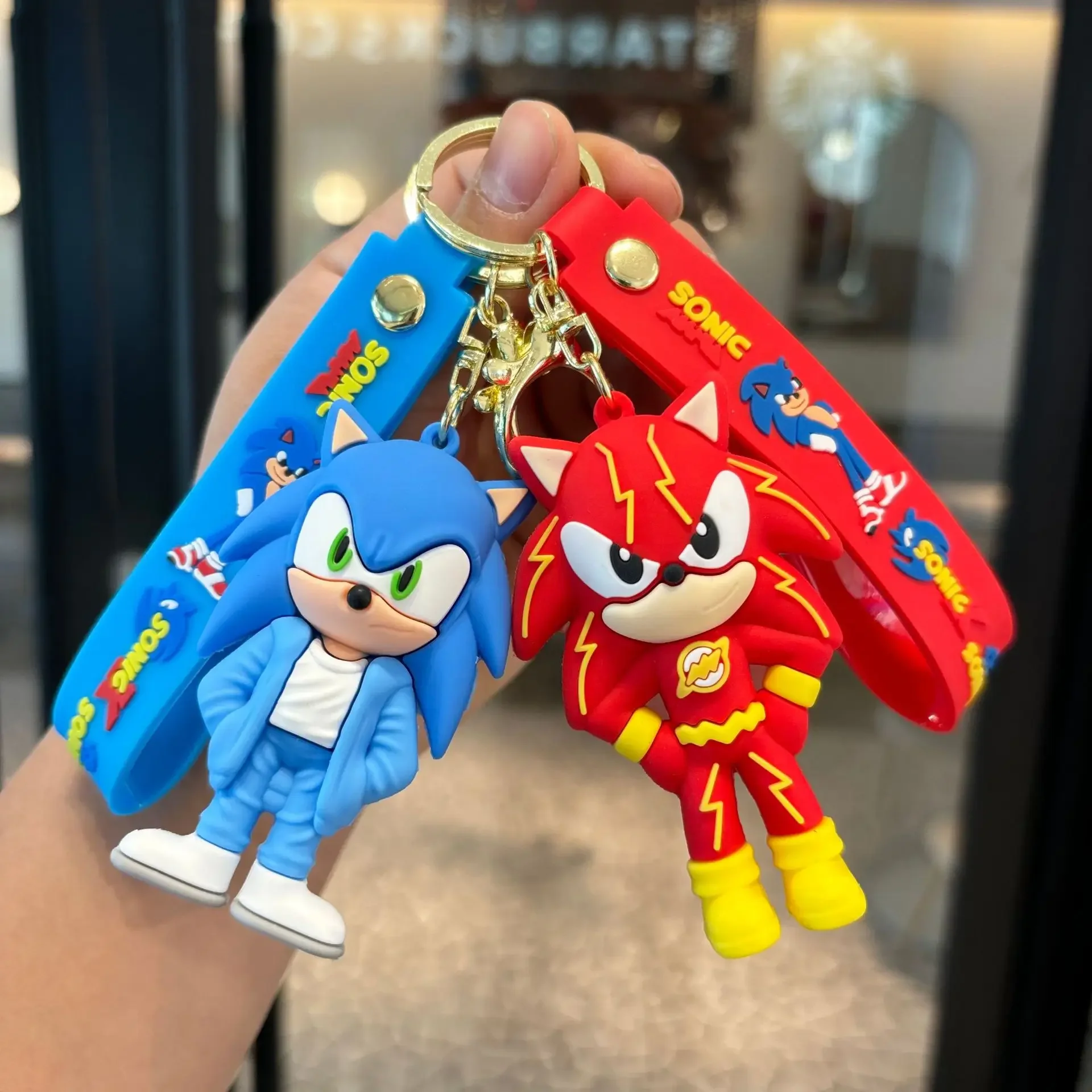 Sonic Keychain Cartoon Collection Hedgehog Multiple Characters Silicone Key Ring Hot Fan Accessory Kids' Gifts