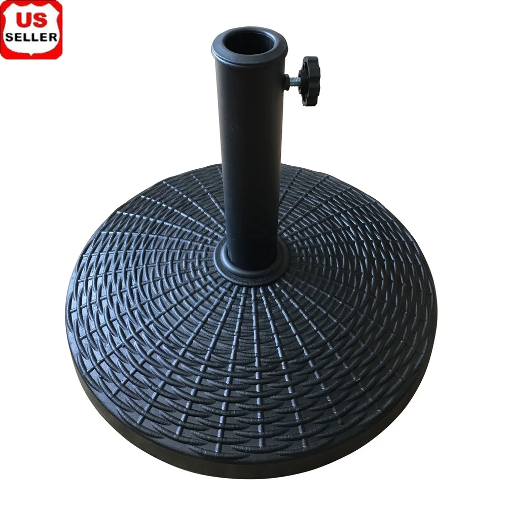 

Heavy Duty Powder Coated Resin Umbrella Base 22 lbs Market Umbrellas Easy Assembly Rust Resistant Outdoor Furniture Anchor