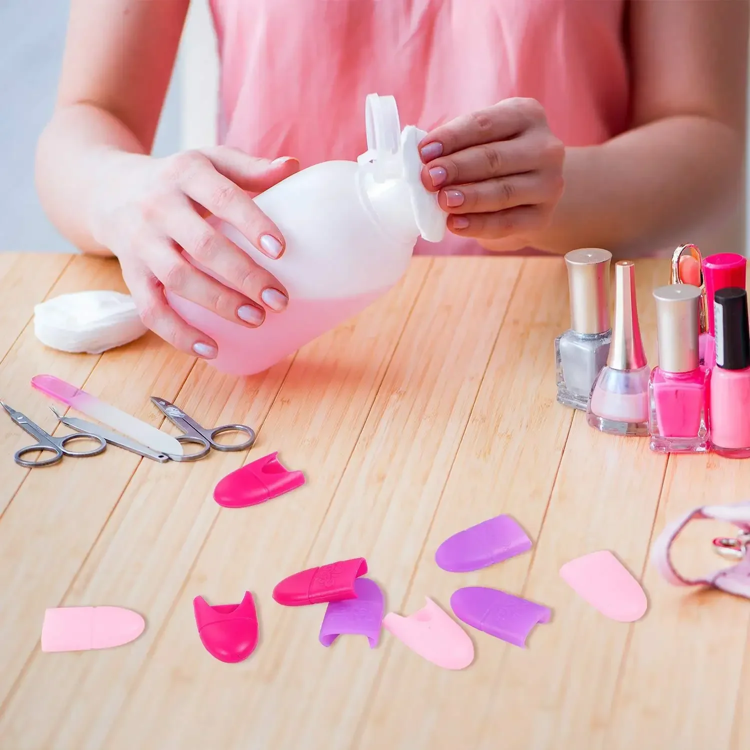 5pcs Nail Art Soak off Cap Clip UV Gel Polish Remover Tools Professional Nail Art Accessories Random Color