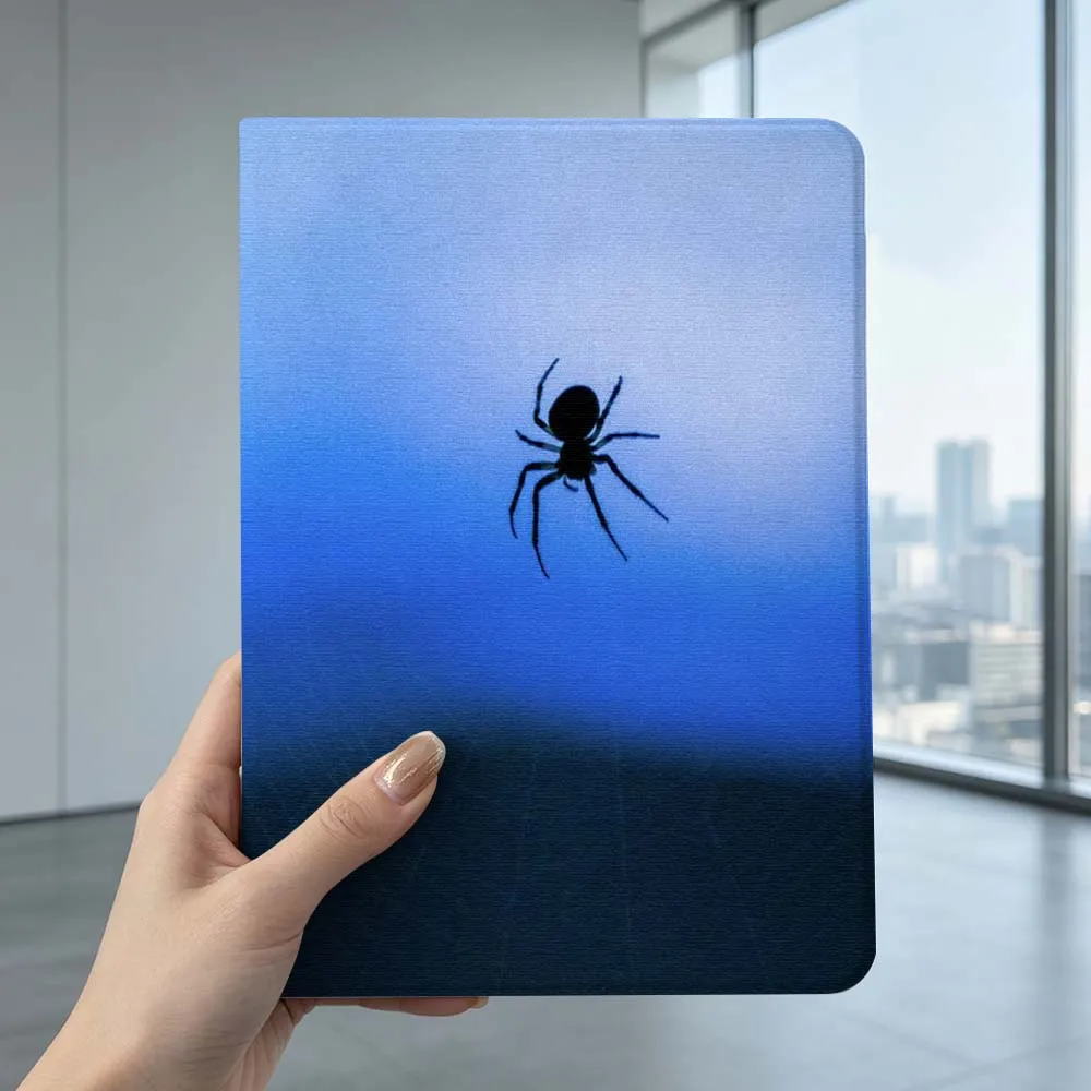 Black Spider Pattern For Xiaomi Poco Redmi Pad 8 2 4 C1 6 6S 7 7S SE 9.7 14 11 11.2 12.1 12.5 Inch Tablet Case Pen Tray