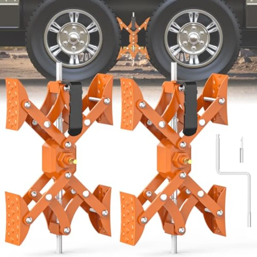 

X-Shaped Wheel Chocks for Travel Trailer Allow Drill Adjust RV Stabilizers X chocks Camper Wheel Chock for Travel Trailers RV A