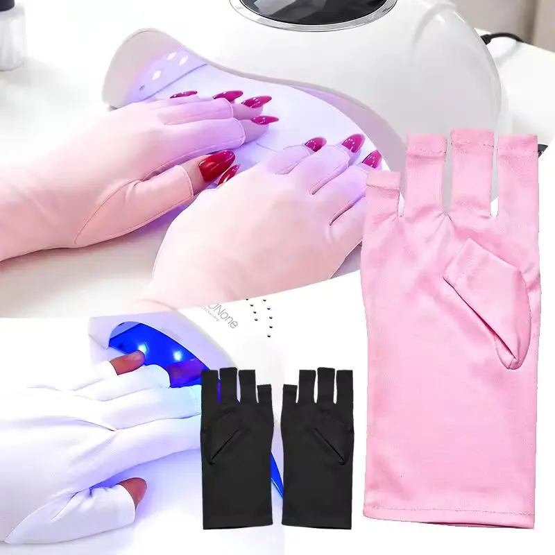 High-Quality UV Protection Nail Art Gloves Anti Radiation Protective Gloves for Gel UV LED Lamp Tool
