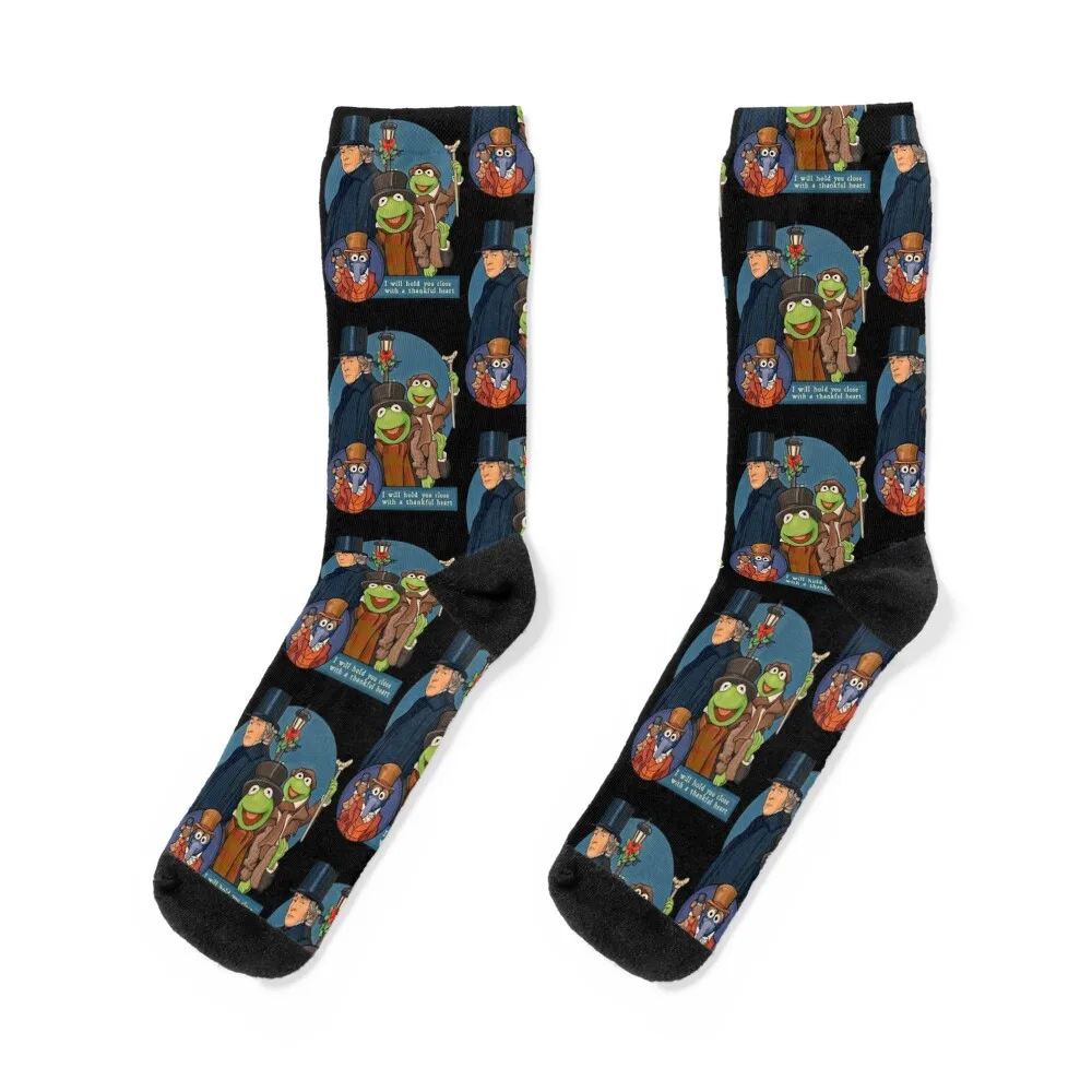 

I will hold you close with a thankful heart - Muppet Christmas Carol Socks with print Run gift Ladies Socks Men's