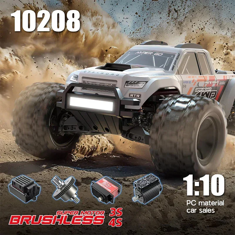 Hyper Go MJX 10208 V2 1：10 4WD RC Car Off-road Racing 80km/H High Speed Brushless Motor 2.4G Remote Control Cars Truck Toys