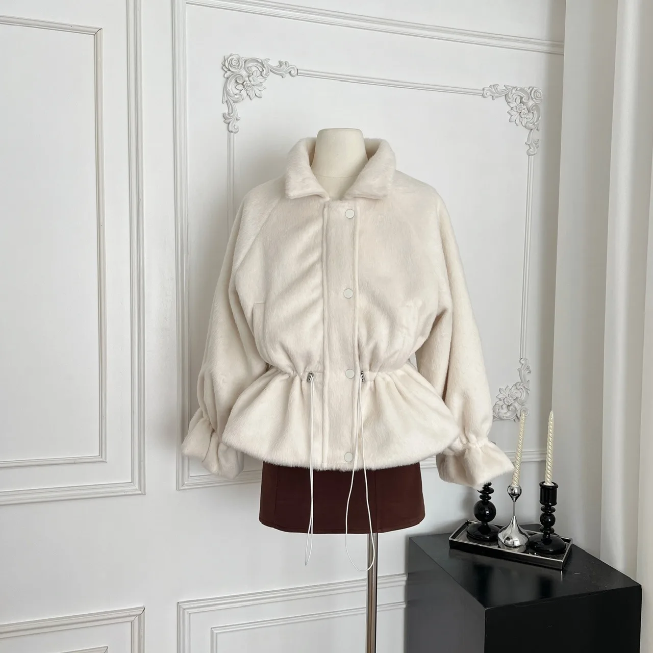 

Faionable ort Plu шерстяное пальто женское Jaet Simple Sli универсальная верхняя одежда на пуговицах Sweet Sle зимняя верхняя одежда