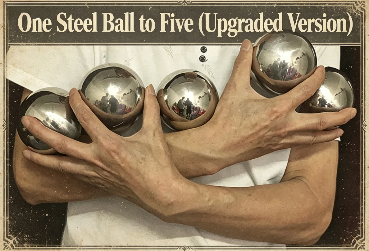One Steel Ball To Five (Upgraded Version) Professional Ball Multiplication Magic Trick for Stage Magicians Props Magician