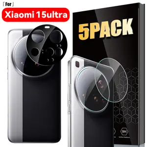 Bilashmart 1 5PACK Camera Lens Protector Film Xiaomi 15 Ultra Tempered Glass Back Camera Lens Cover Protective Films Xiaomi 15Ultra