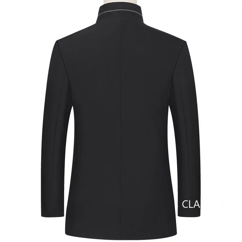 Men Blazers Suits Jackets Male Slim Fit Blazers Jackets Blazers Coats  Stand-up Collar Business Casual Suits Coats Size 4XL