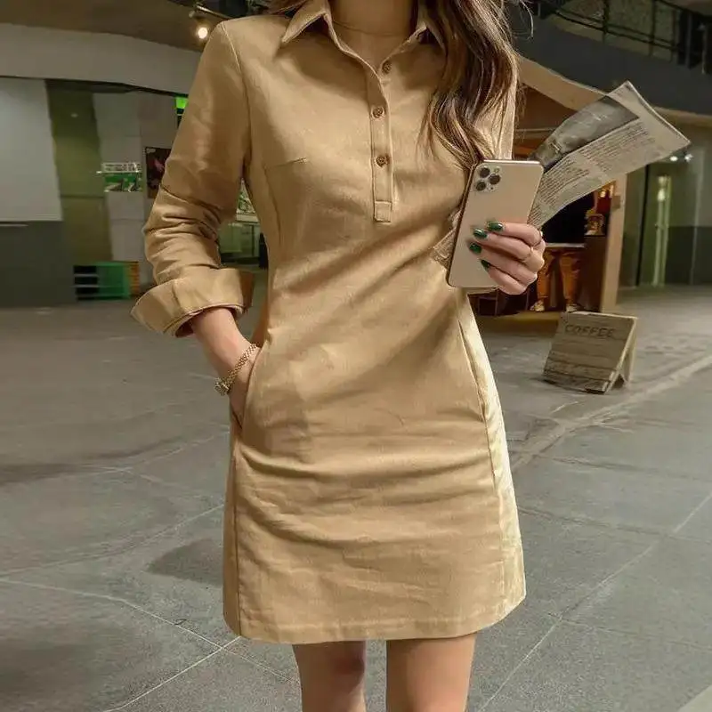 

Women's Sexy Long Sve irt Vest Dr Casual Loose Color Button ket Ele ort Vest Faion Commute Sle
