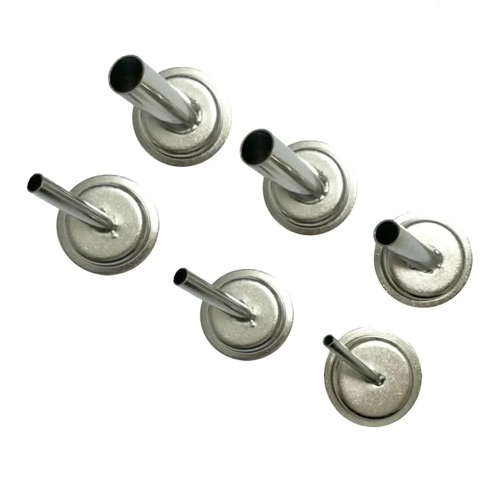 6pcs Stainless Steel Bent Curved Heat Nozzles 45 Degree for QUICK 861DW Hot Air Rework Station Multi Size Replacement Tips