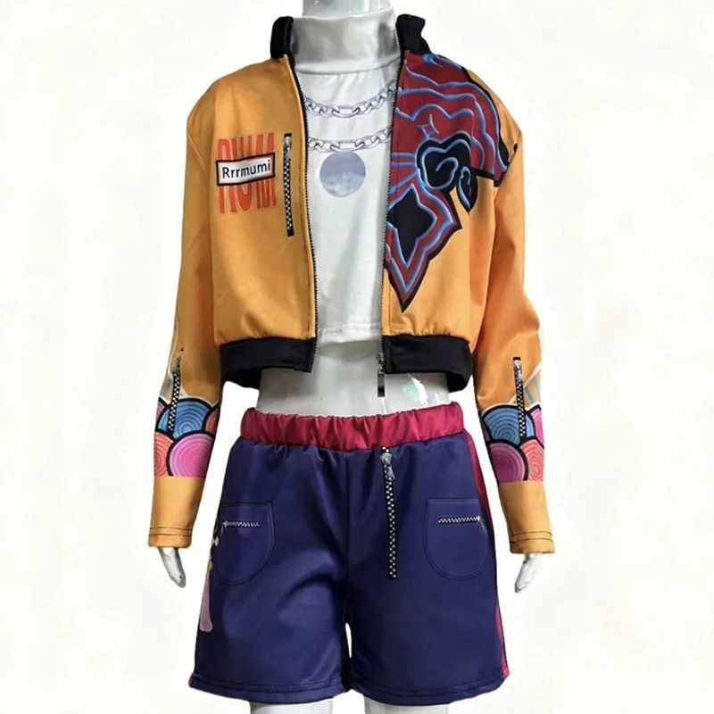 أزياء هنتركس Kpop K البوب شيطان الصيادين رومي زوي ميرا التأثيرية للأطفال البنات مرحلة الهالوين ثلاثية الأبعاد نمط مطبوع ملابس لعب الأدوار #5