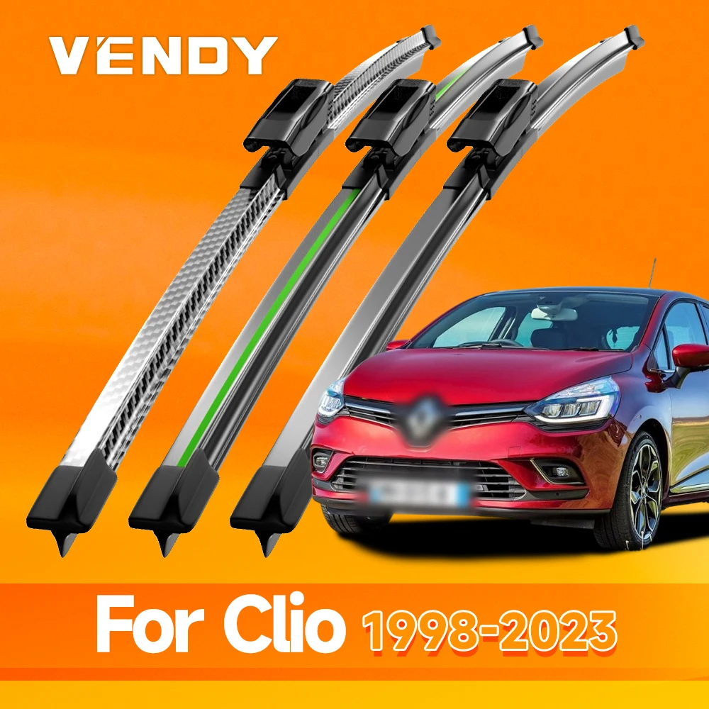 2 uds para Renault Clio 2 3 4 5 1998-2023 limpiaparabrisas delantero accesorios de ventana de parabrisas 2000 2005 2012 2018 2019