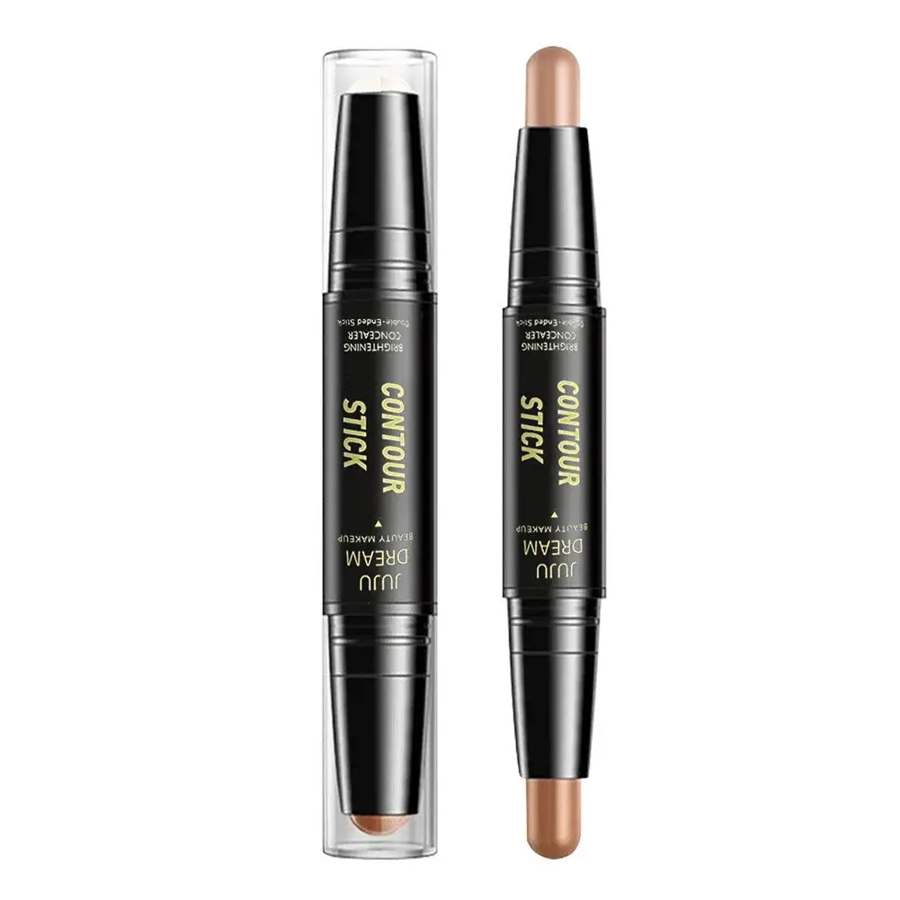 2 in 1 Double Head Highlighter Face Contouring Bronzers Stick Concealer Concealer Make 3D Contour Pen Corrector Highlighter J6F8