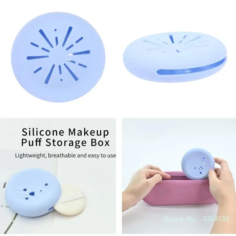 Silicone Beauty Make Up Blenders Case Hộp đựng bọt biển trang điểm Hộp đựng bông trang điểm