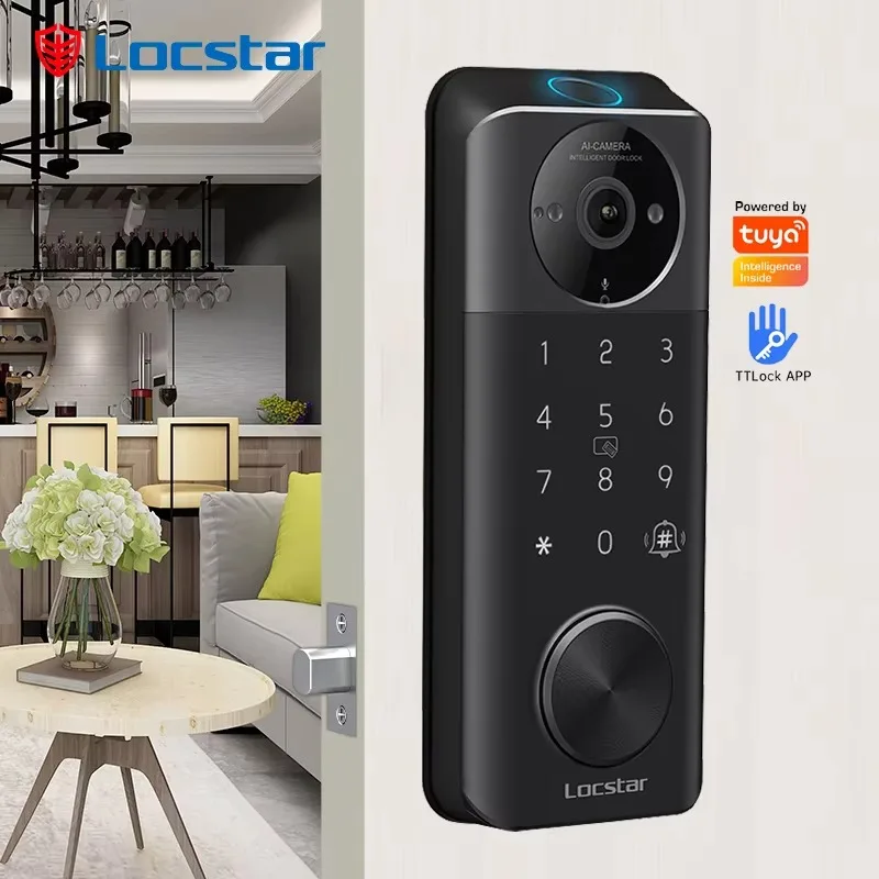 [2026]Locstar High Quality New Design Fechadura Digital Serrure Cerradura Intelligente TTlock App Smart Keyless Entry Door Water
