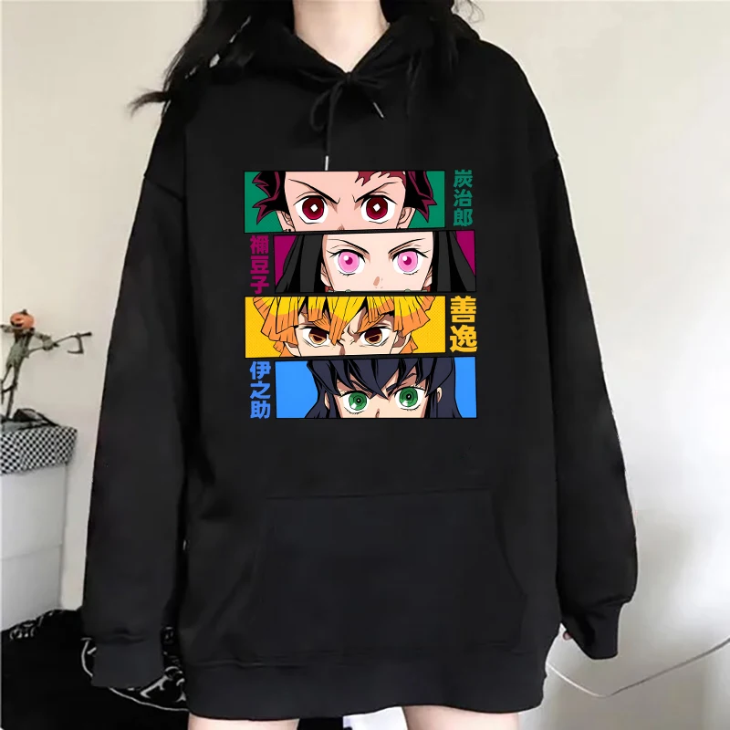 New Fashion Anime Kamado Tanjirou Kamado Nezuko Printed Hoodie Women Men Autumn Winter Warm Sweatshirt Hip Hop Harajuku Tops