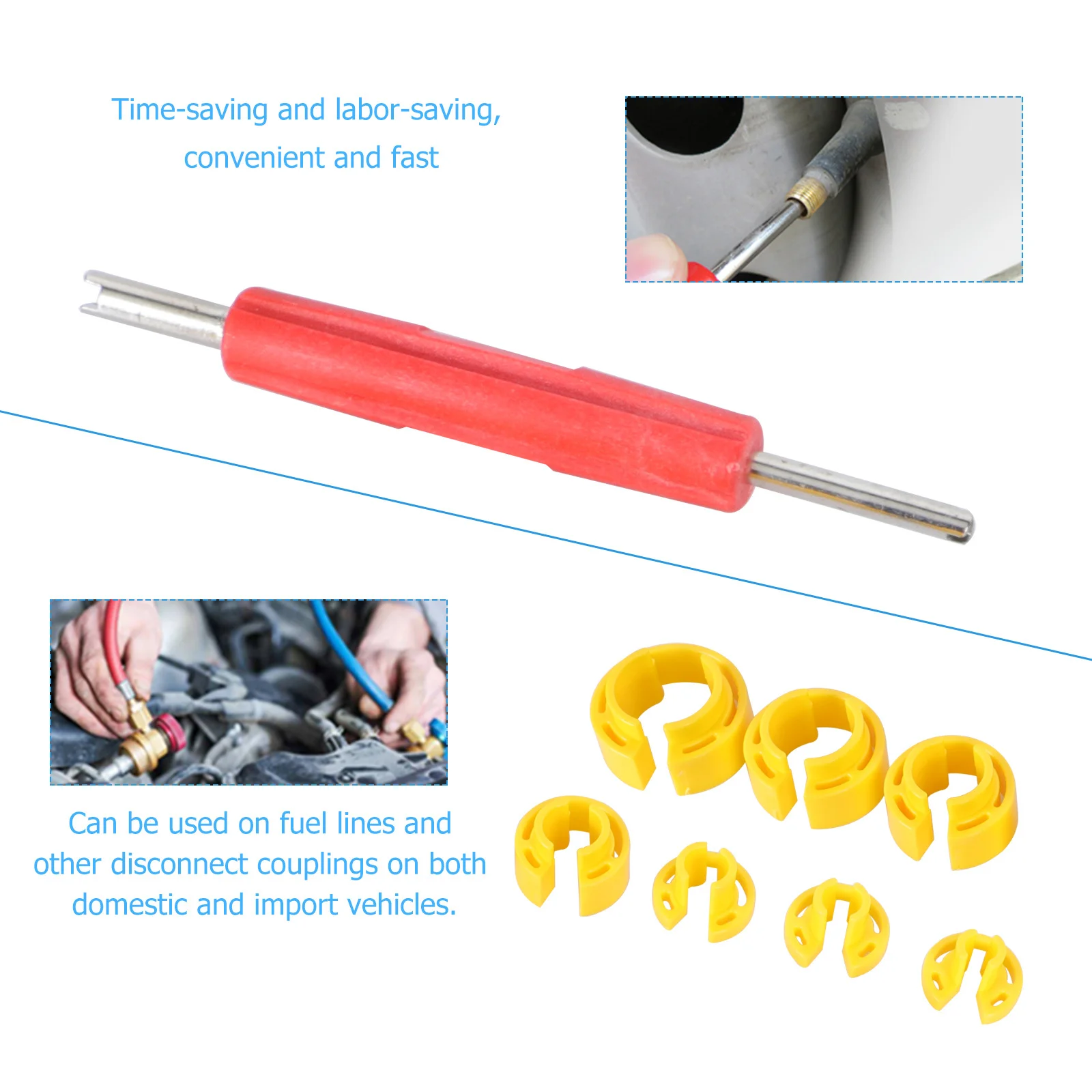 

1Set Fuel Line Removal Tool Durable Plastic Car Fuel Line Disconnect Tool for Domestic Import Vehicles Automotive Repair