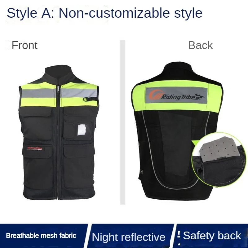 Motorcycle Racing Vest Reflective Safety Breathable Anti Drop Vest Summer Riding Customizable Motorcycle Back Protection Vest