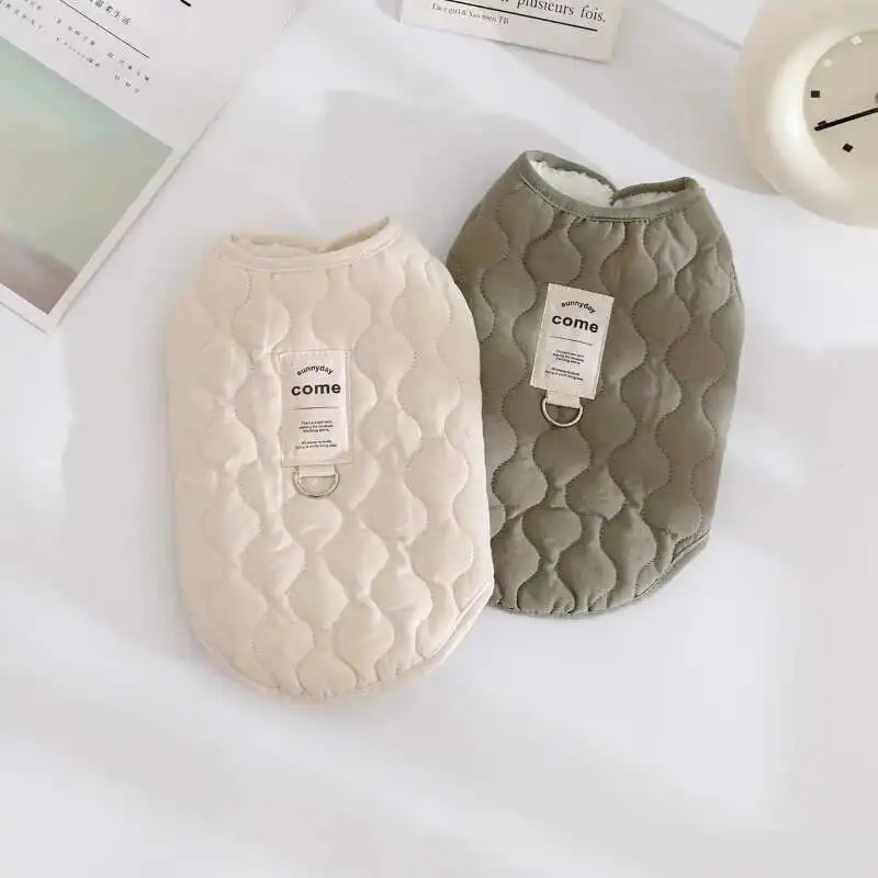 

Winter Warm Coat With D-Ring For Small Medium Dogs Puppy Vest Clothes Cotton Pet Jacket Dog Costume