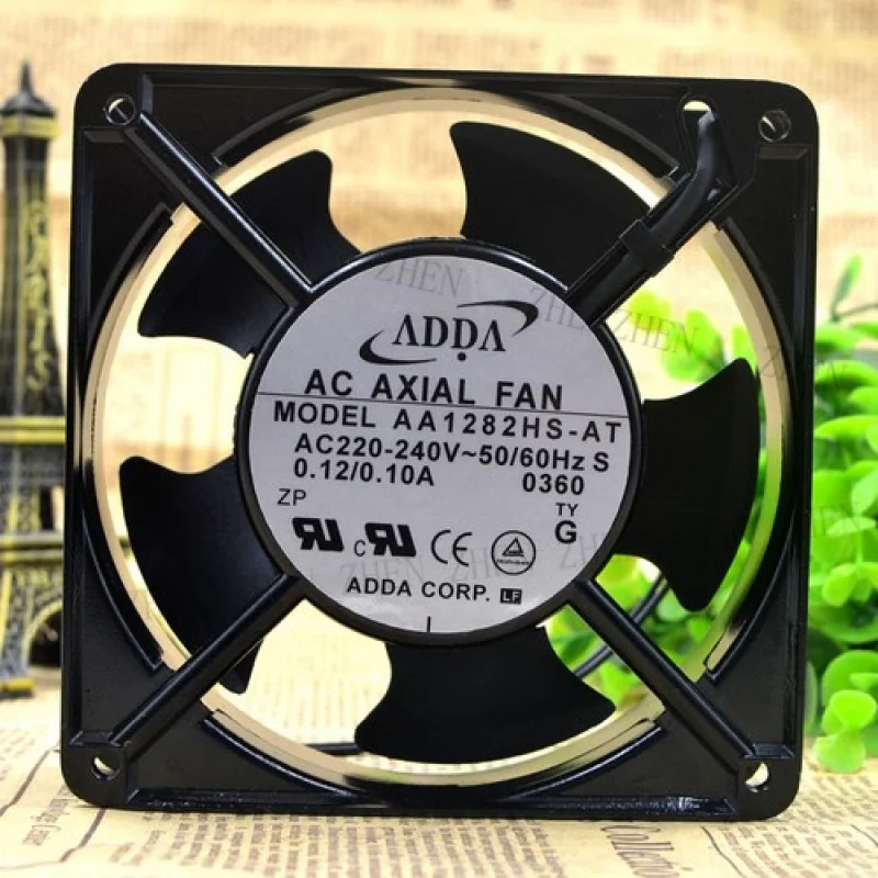 Y 1 pcs New for  ADDA AA1282HS-AT AC 220-240V 0.12/0.1A 2 Wire Axial Cooling Fan # QW.