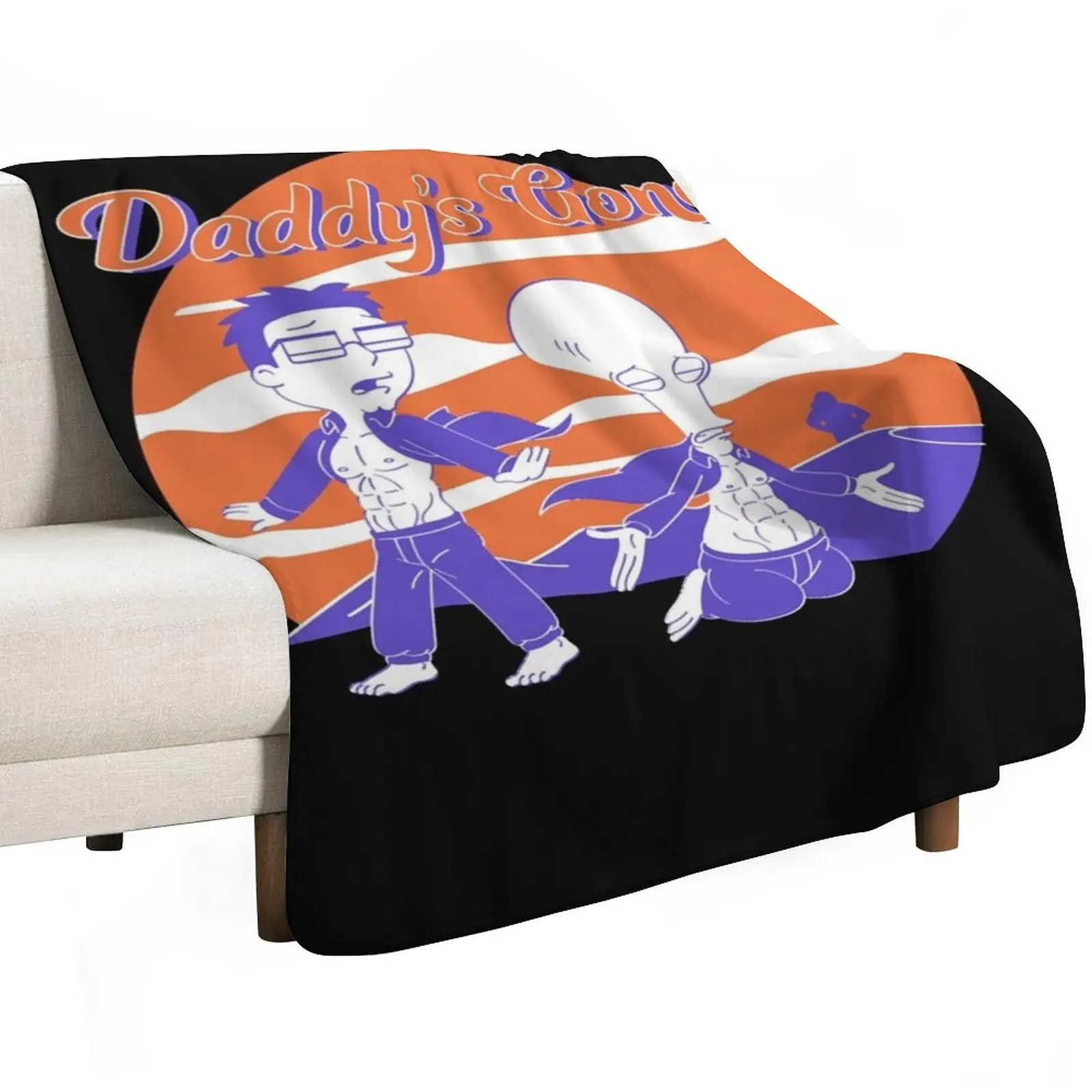 Daddy&x27;s Gone Classic T-Shirt Throw Blanket Bed bed plaid Retros heavy to sleep Single Flannel Blankets