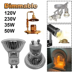 GU10 GU10+C 120V 230V 35W 50W Halogen Light Bulbs Dimmable Warm White High Brightness W/ Glass Cover for Recessed Track Lighting