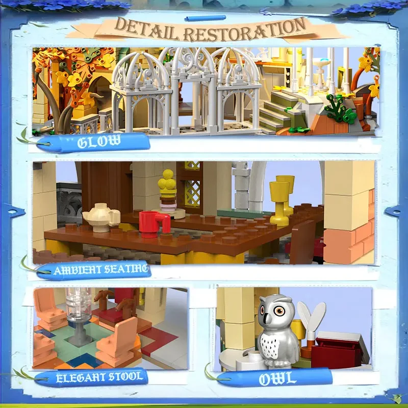 Anneaux de seigneur du film, château d'ombre verte, blocs de construction de maison Rivendell, modèle de bricolage, jouets à assembler créatifs, cadeau pour enfant adulte, 1555 pièces