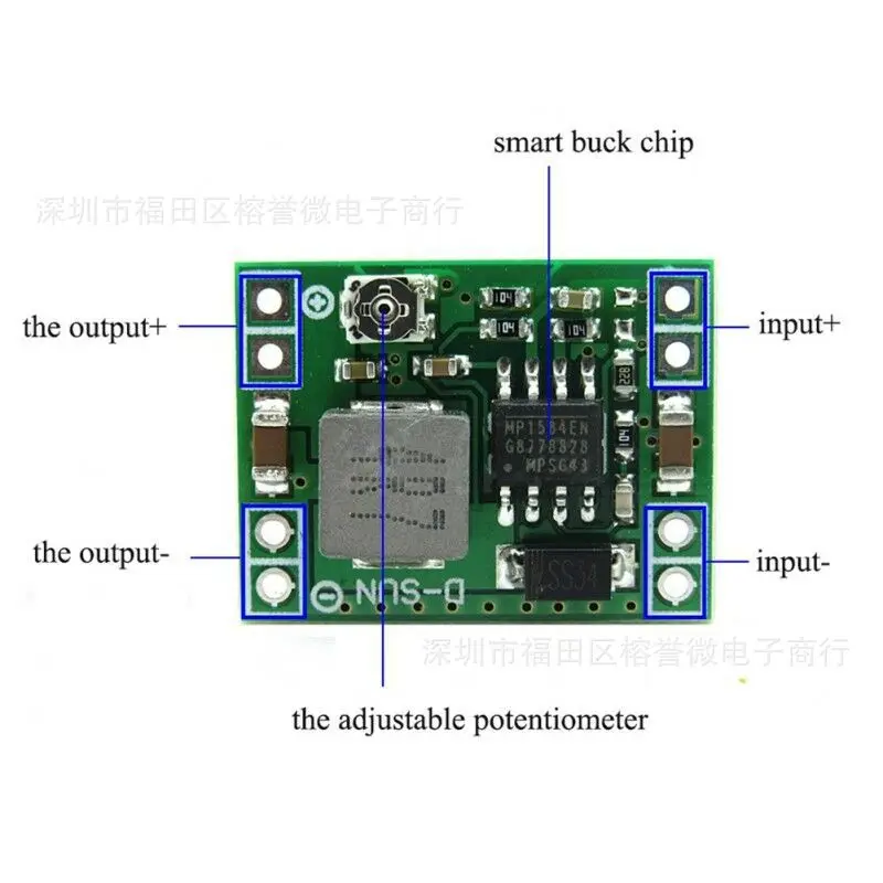 MP1584EN DC-DC módulo de fonte de alimentação de redução de tensão 3AAdjustable Step-down Module SuperLM2596 Mini Versão