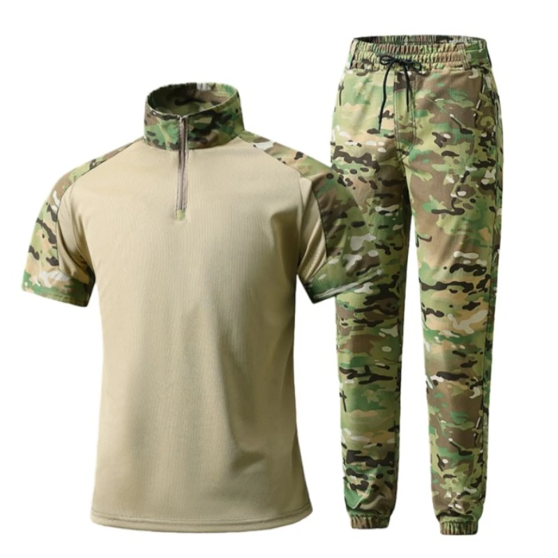 

Camo Tactical Uniform Man Hunting Clothes Combat Workwear Cargo Pants Men Trainning Suits Airsoft Paintball Sets Waterproof Sets