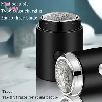 남성용 휴대용 전기 미니 면도기, 여행용 면도기, 포켓 사이즈, 야외 스마트 배터리 도구