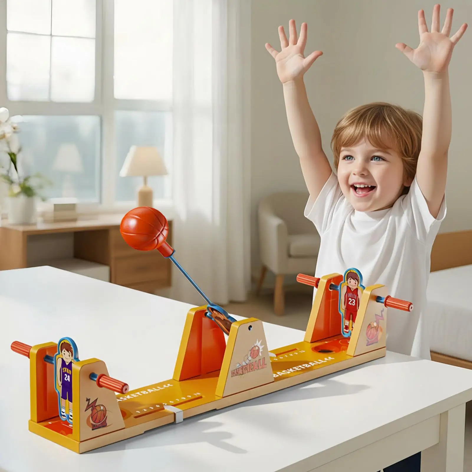 أحدث لعبة سطح المكتب للأطفال لعام 2026-كرة سلة بأطراف الأصابع 2 لاعب ألعاب الدماغ لوحة ألعاب طاولة كرة السلة بأطراف الأصابع هدية #4