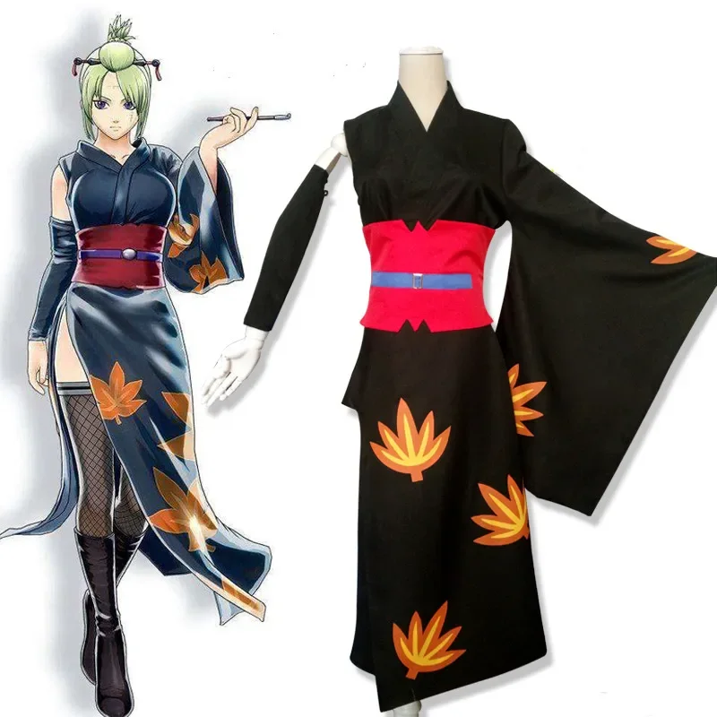 

FC6Animation Exhibition Anime GINTAMA COSPLAY Tsukuyo COS Halloween Party COSPLAY kimono Costumes Wig@FC8！