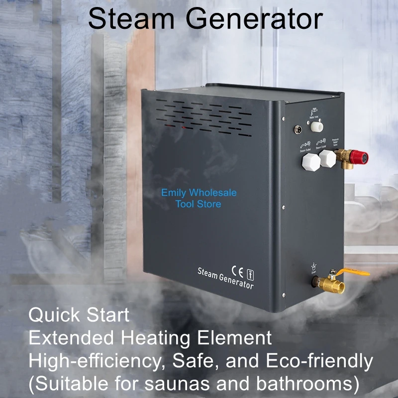 

Sauna Steam Generator: Equipment for Sauna Rooms, Bathrooms, and Wet Steam Systems with Touchscreen Panel