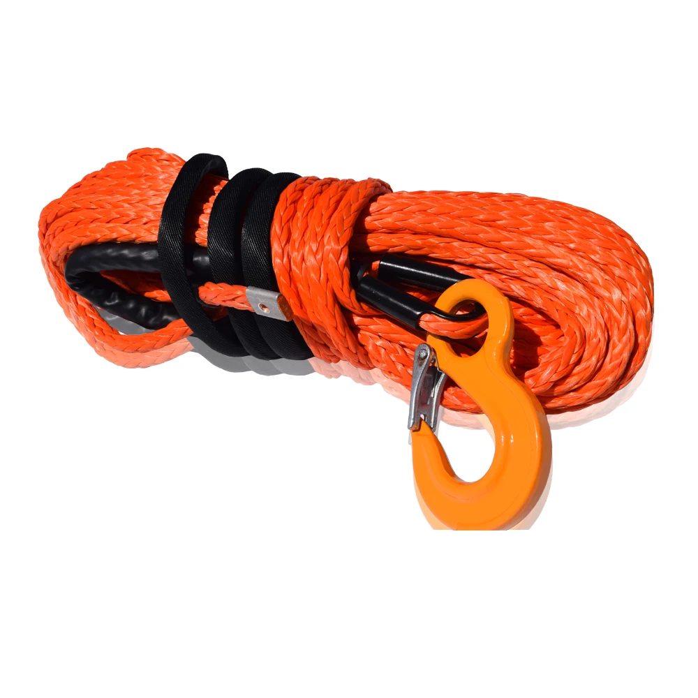 Orange 12mm*30m Synthetic Winch Rope,1/2