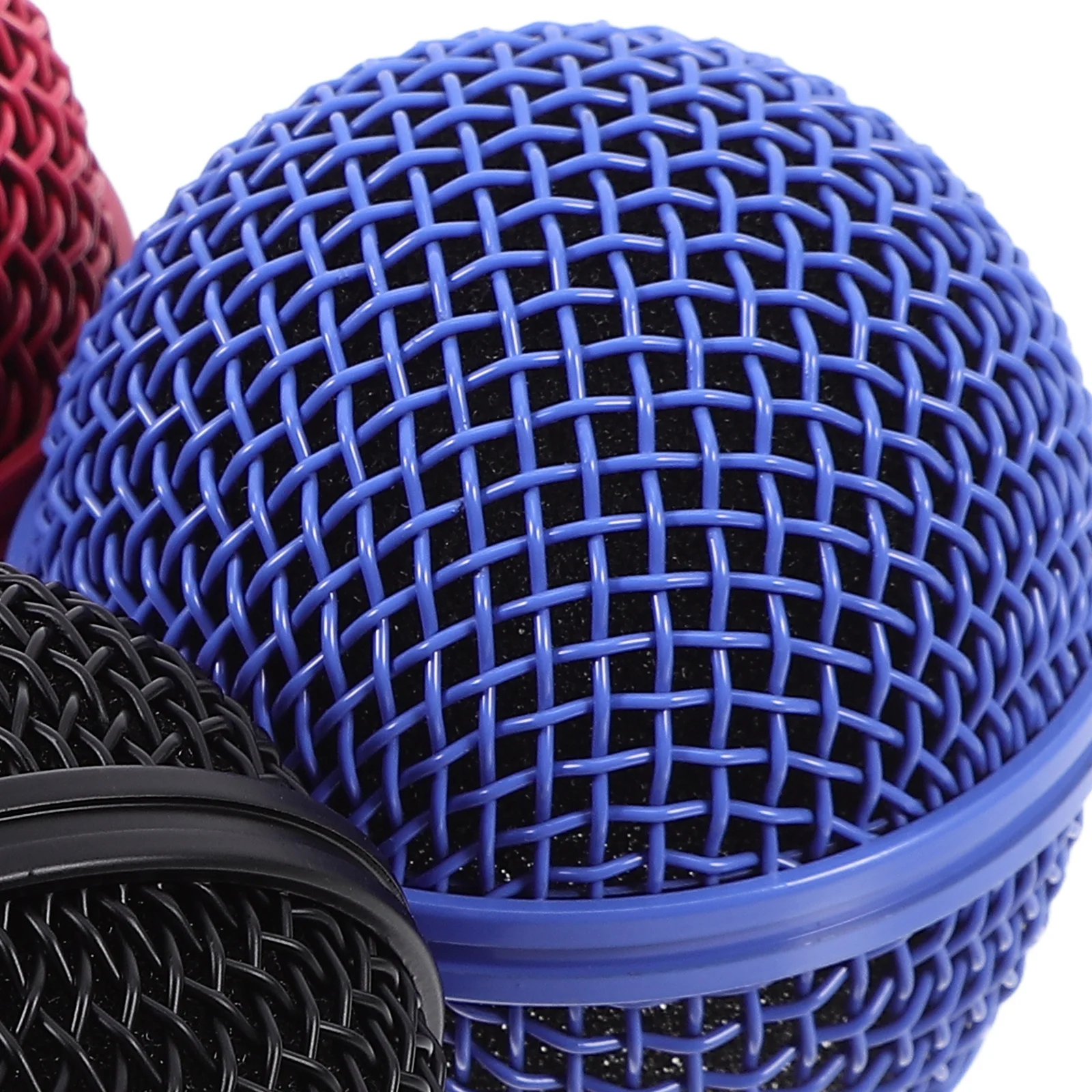 

4Pcs Colorful Microphone Grill Covers Wear Resistant Replacement Mesh Mic Grille Head Accessories for Wireless Mic