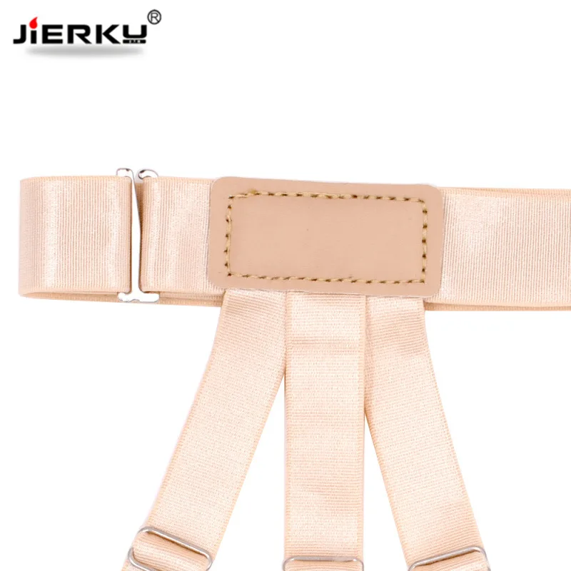 Adjustable Nylon Elastic Leg Suspenders Shirt Stays Holder Straps Metal Locking Clamps Skin Color Shirt Holders Men Suspenders