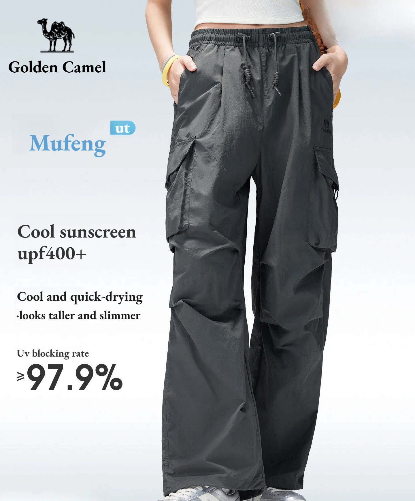

Golden Camel Men's Hiking Pants Outdoor Camping Hiking Trekking Sports Waterproof Paratrooper Trousers Softshell Quick Dry Pants