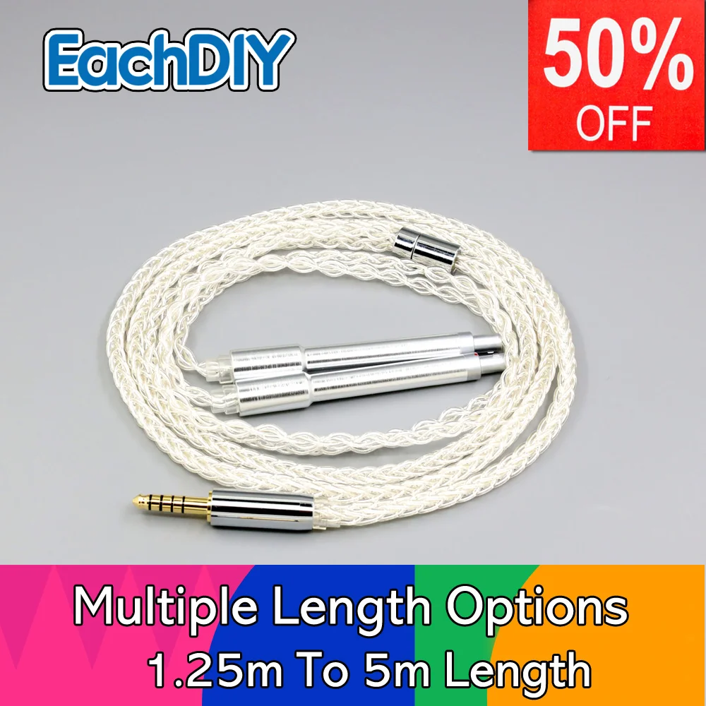 

8 Core 99% 7n Pure Silver Palladium Earphone Cable For T+A (Theory + Application) Solitaire P Headphone LN008955