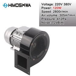 120W 220V 380V multi-blade centrifugal fan low noise and high temperature resistant industrial fan small blower