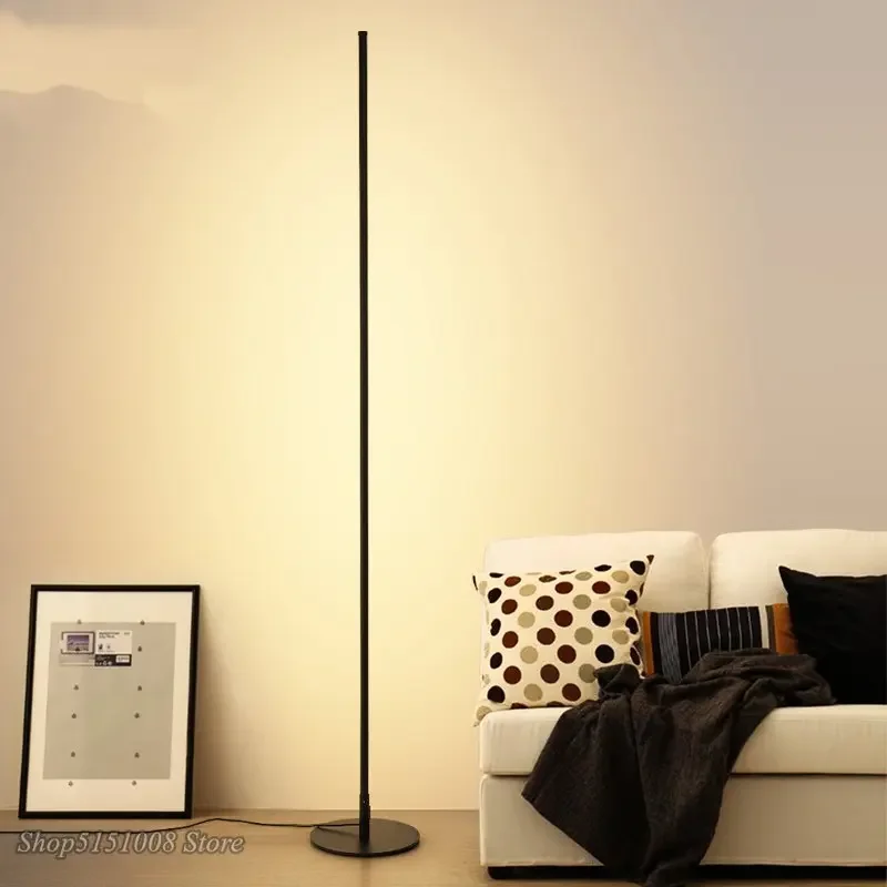 Nordic Minimalist LED Floor Lamps Creative Stand Lamps for Living Room Led Black Metal Luminaria Standing Lamp Lampara Fixtures