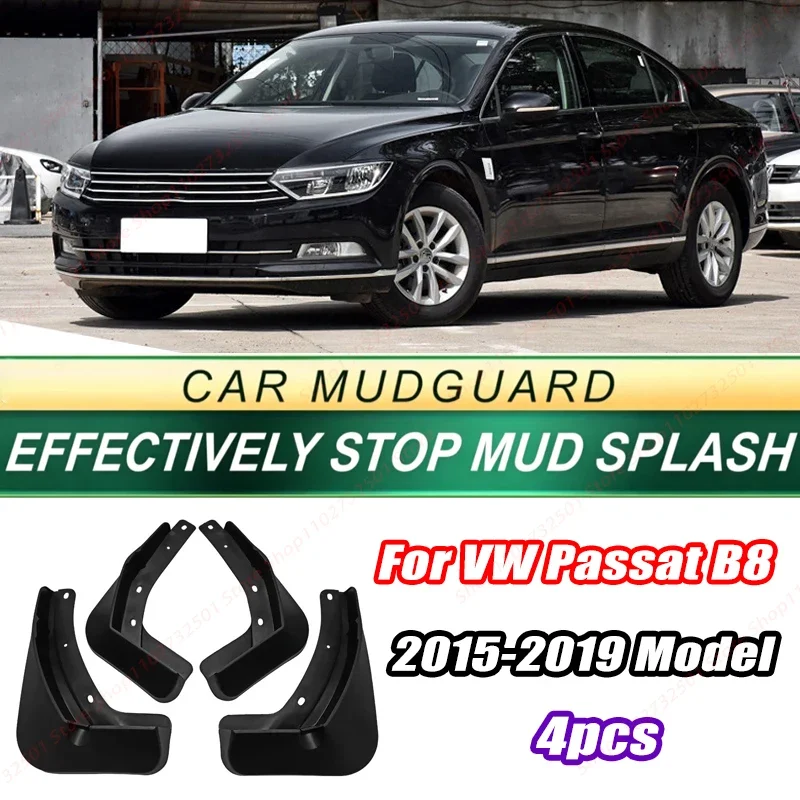 For VW Passat B8 2015-2019 Model 4PCS Front Rear Mud Flaps Splash Guards Fender Mudguards Auto Accessories