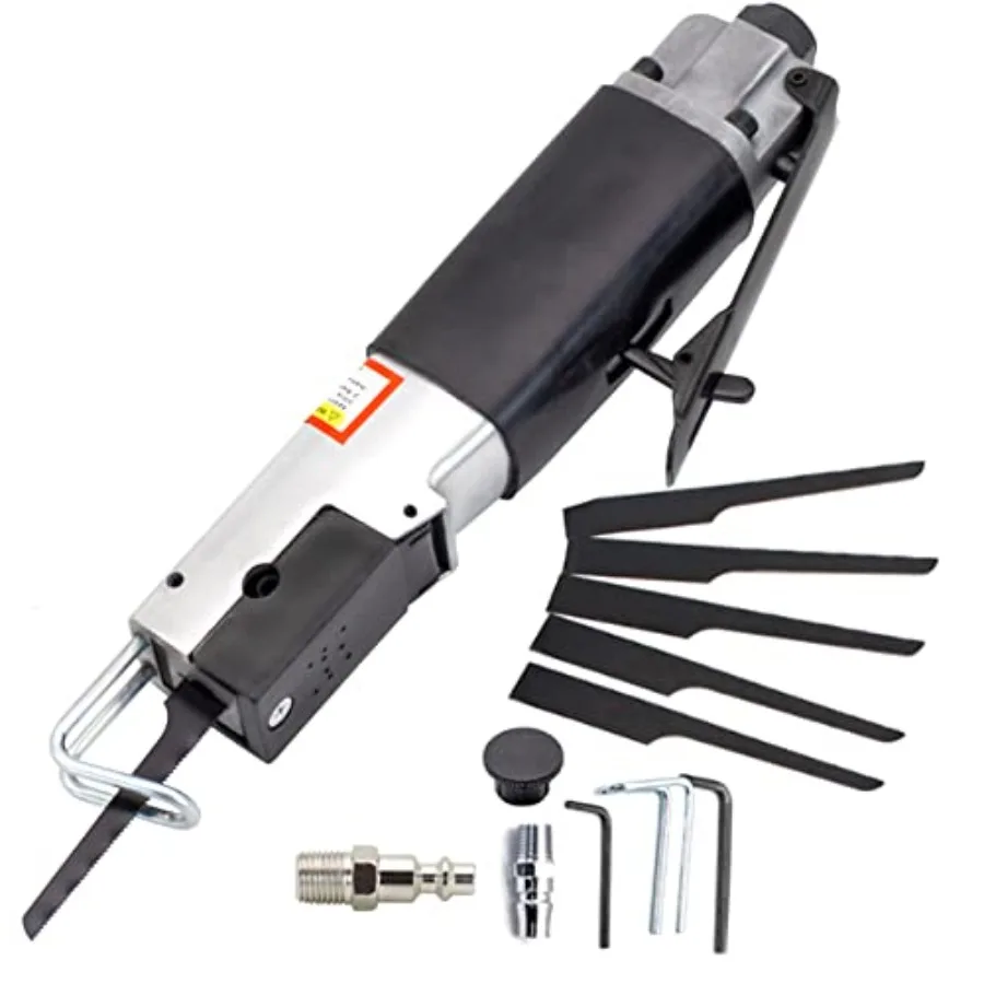 

Air Reciprocating Saw Pneumatic body saws tool with 6pc 24T and 32T Blades Heavy Duty Hacksaw Cutter for Metal Sheet Cutting